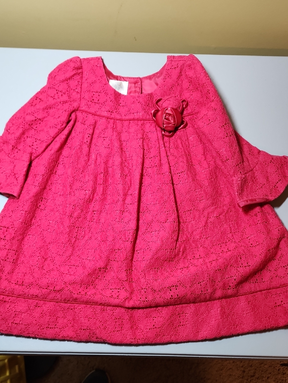 Laura Ashley Red Dress with Rosette